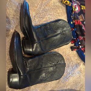 Nocona Black Leather Boots